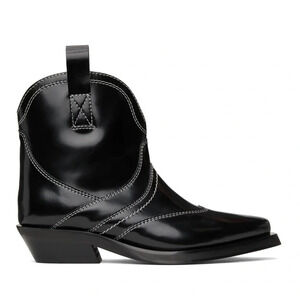 ganni western ankle boots